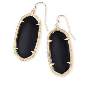 Small black and gold Kendra Earrings!